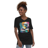 Drumming Up A Storm Unisex Short Sleeve V-Neck T-Shirt - Beyond T-shirts